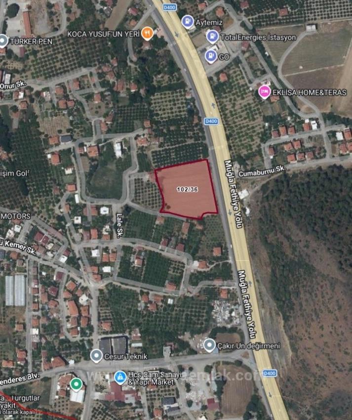 Dalaman Taşlıburun Ticari Arsa 102 Ada 36 Parsel