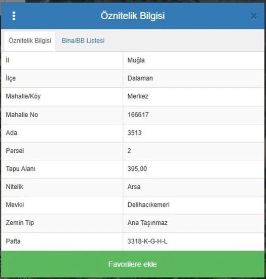 Dalaman Karaçalı Mahallesinde 395 M2 İmarlı Satılık Arsa