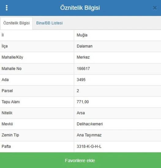 Dalaman Karaçalı Mahallesinde Satılık 771 M2 Arsa